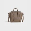 NANO LUGGAGE BAG IN DRUMMED CALFSKIN - SOURIS | CELINE