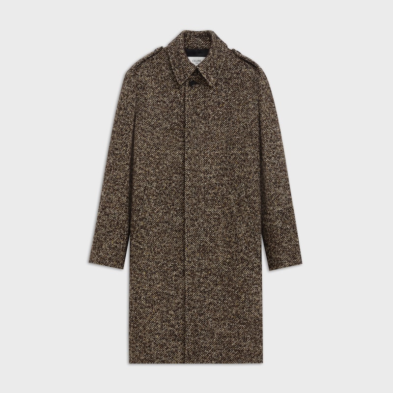 TUBE MAC COAT IN TWEED BLEND - NULL | CELINE