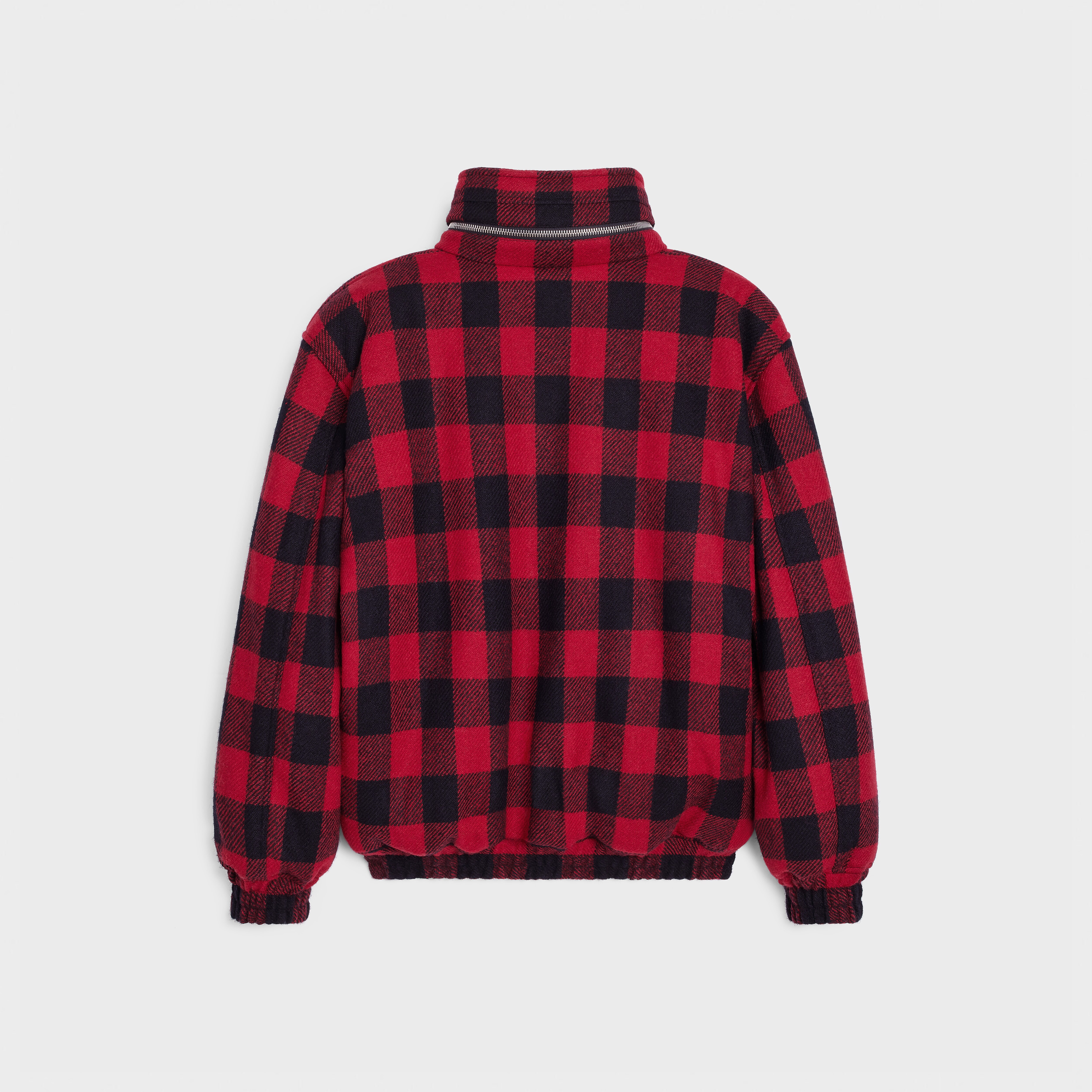 wool checkered jacket