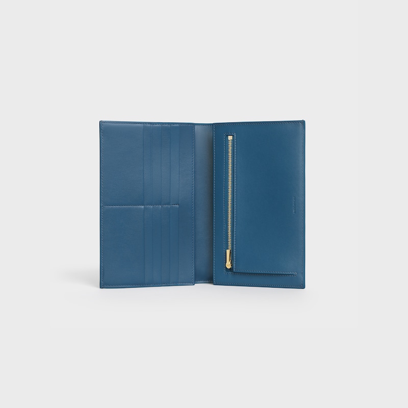 Large strap wallet in Bicolour Grained Calfskin | CELINE