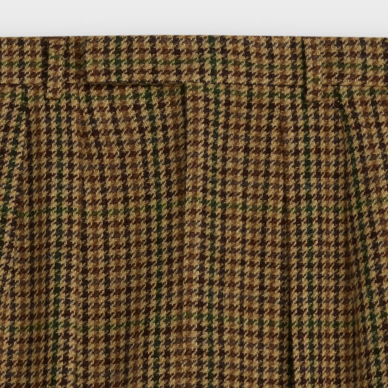 new wave pants with two pleats in checked wool - null | CELINE