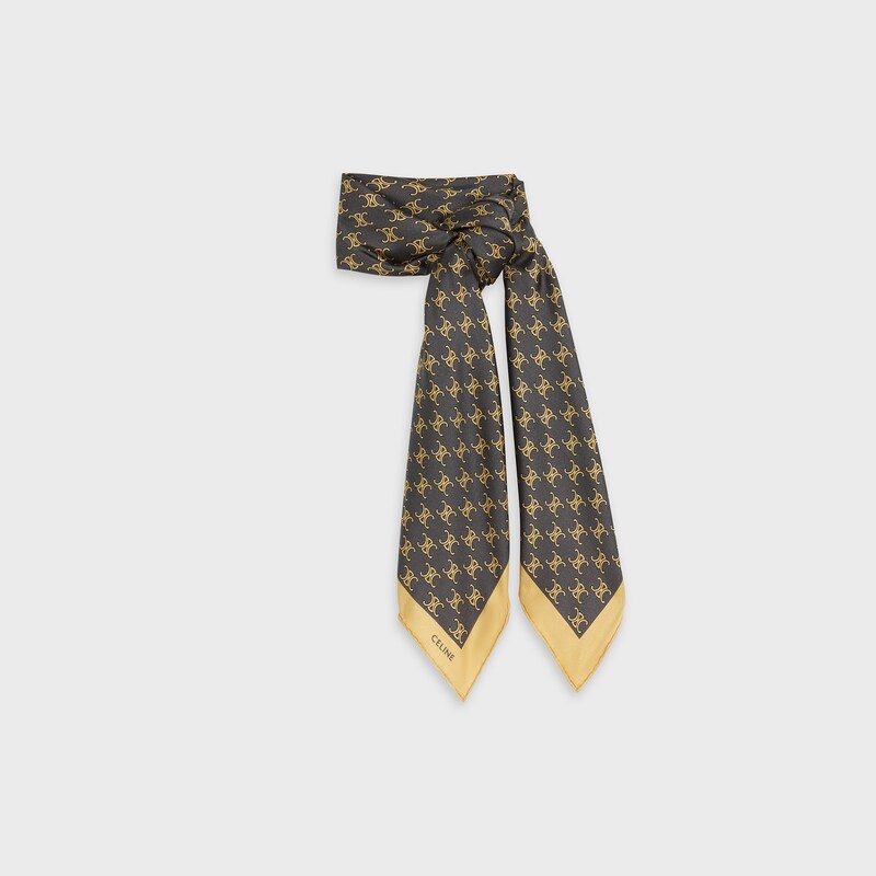 ‘TRIOMPHE’ signature-print SILK SCARF | CELINE