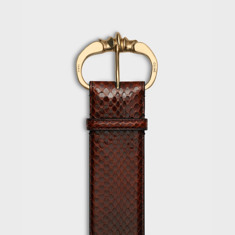 Large Belt with Camarat Buckle in Whips Snake | CELINE