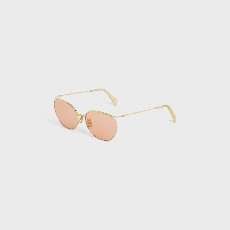 Metal Frame 11 Sunglasses with Glitter Lenses | CELINE