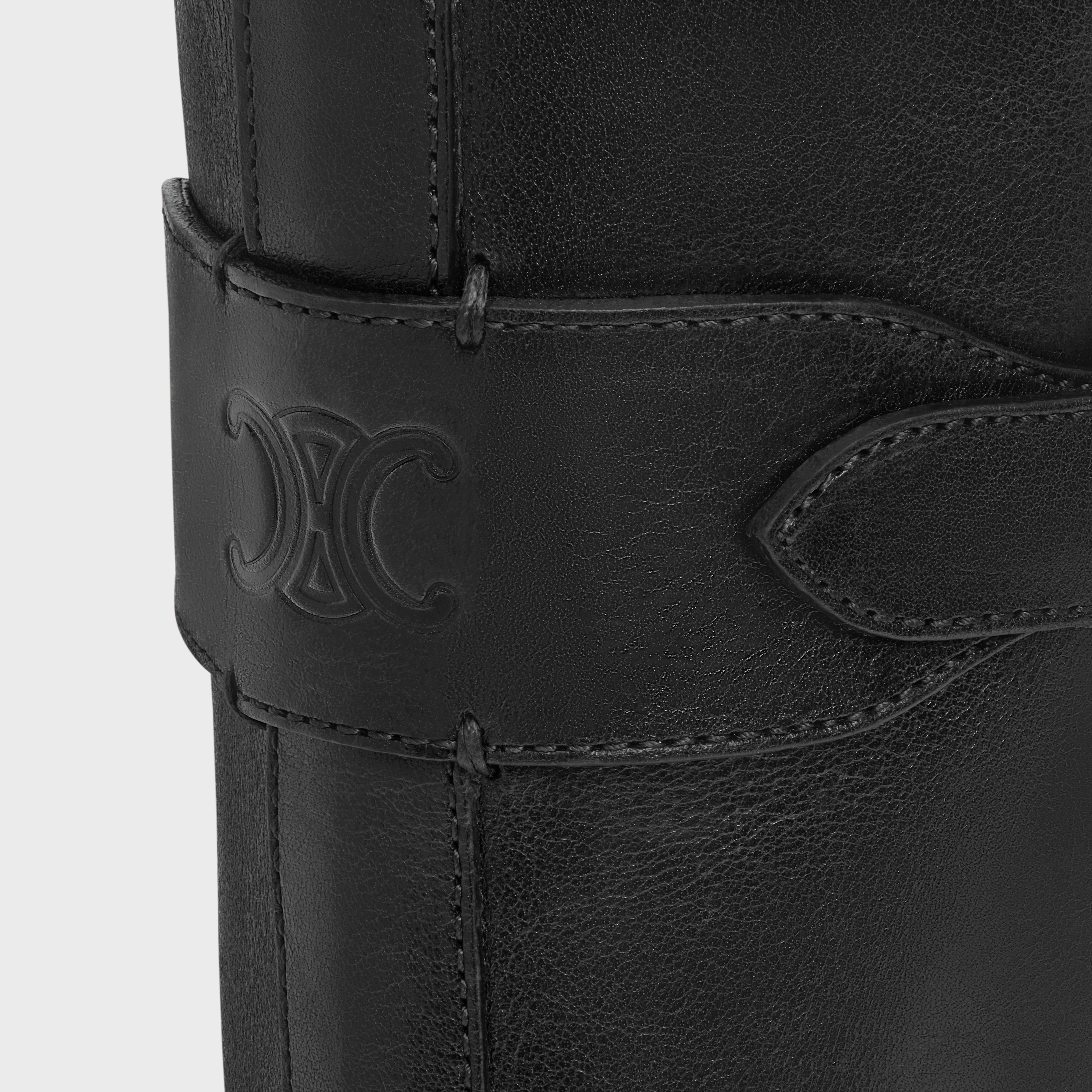 CELINE LYRA トリプルバックル ブーツ / カーフスキン - ブラック  