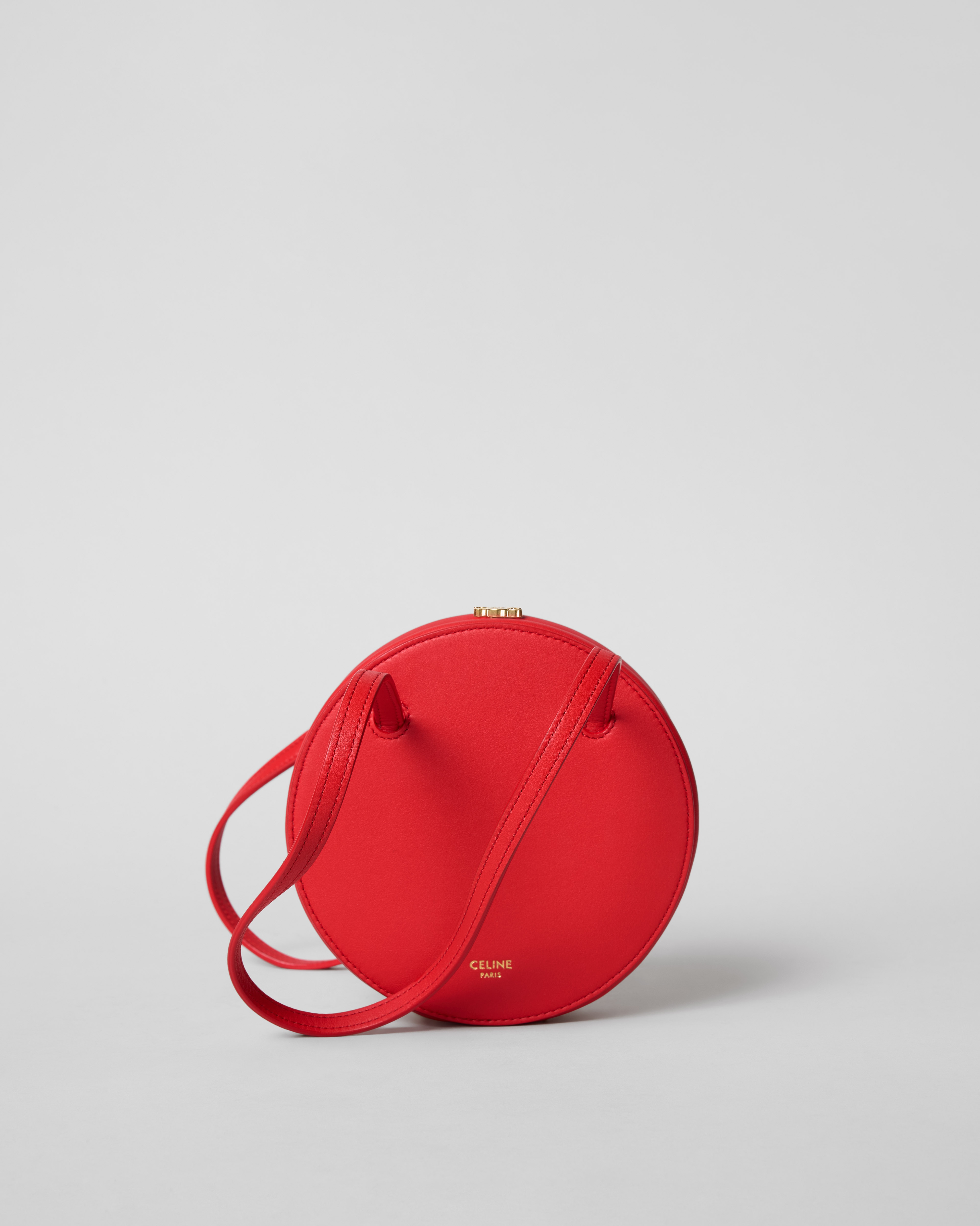 COMPACT FRAME IN SMOOTH CALFSKIN - ULTRA RED | CELINE