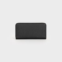 Cartera grande con cremallera de piel de becerro con textura granulada - Negro - 390 RUE SAINT-HONORE - 2 | CELINE
