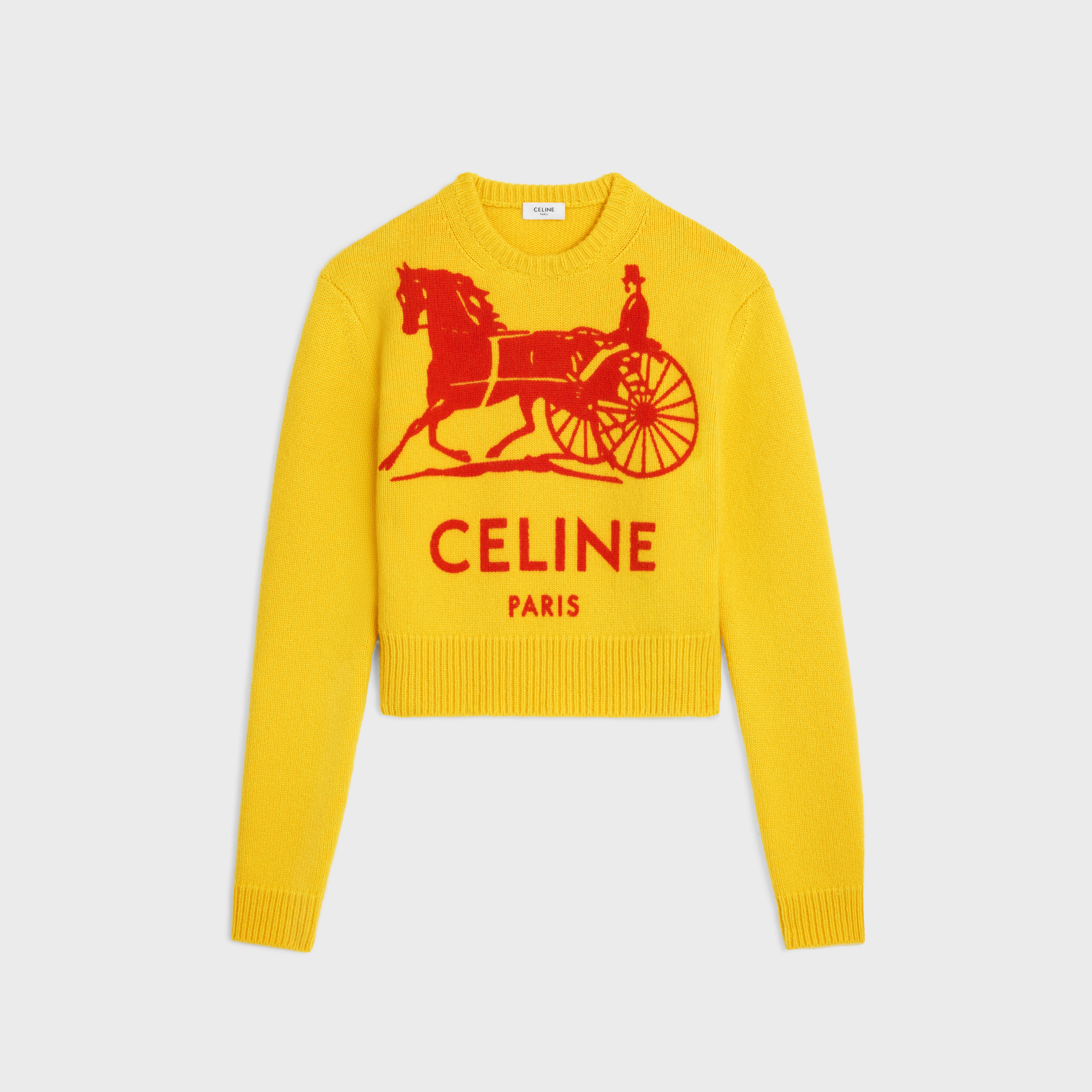 クルーネックセーター / カシミア - イエロー / レッド | CELINE