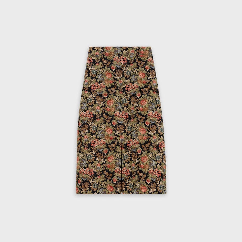 jupe midi pli creux tapisserie | CELINE