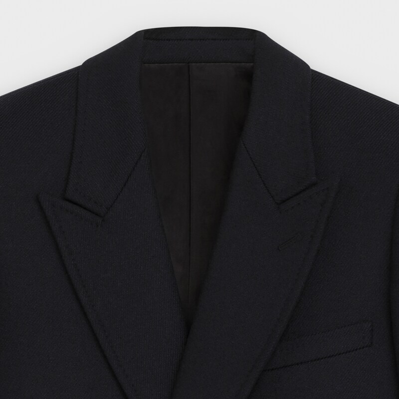 Abrigo chesterfield cruzado de lana | CELINE