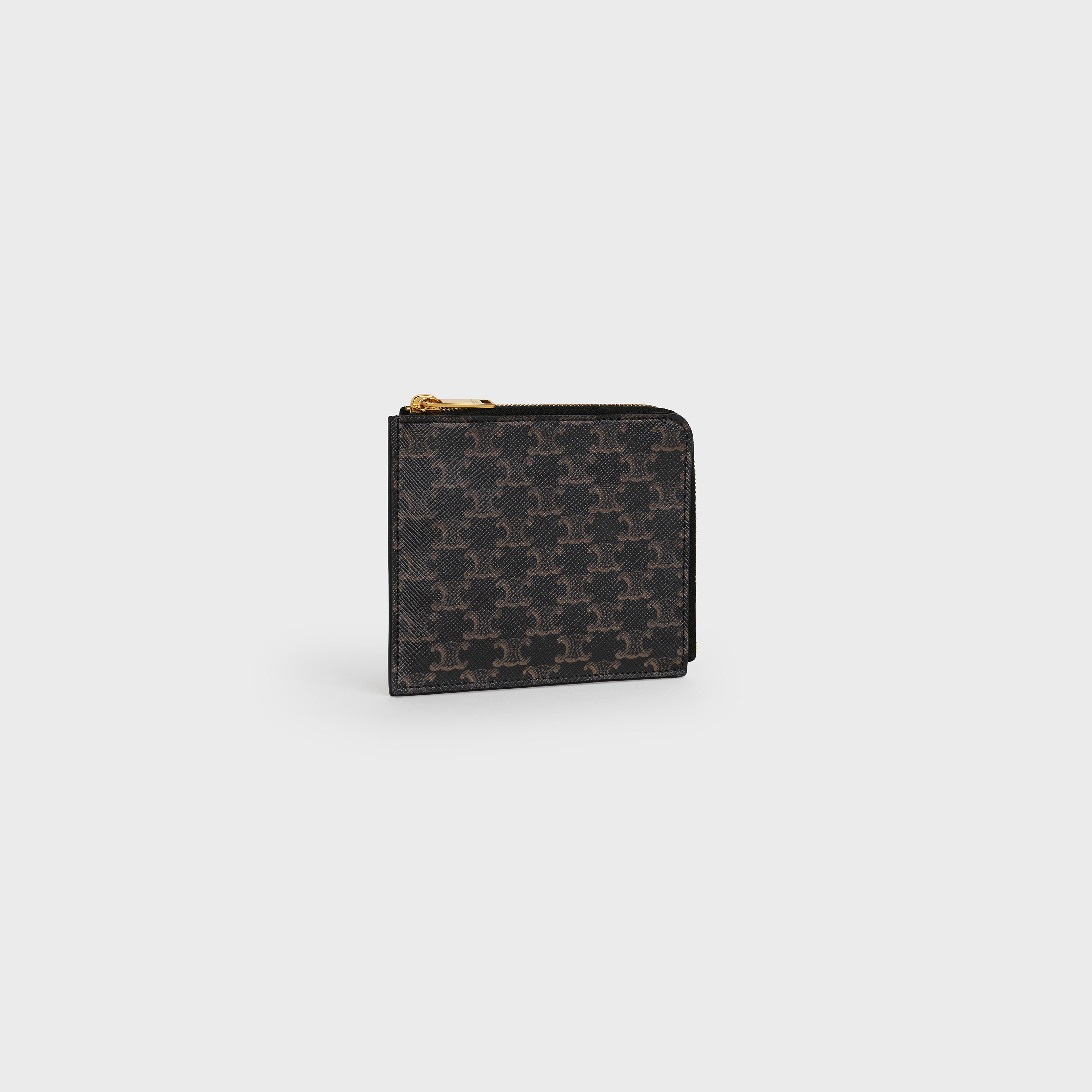 Celine Business Card Holder in Triomphe Canvas and Lambskin