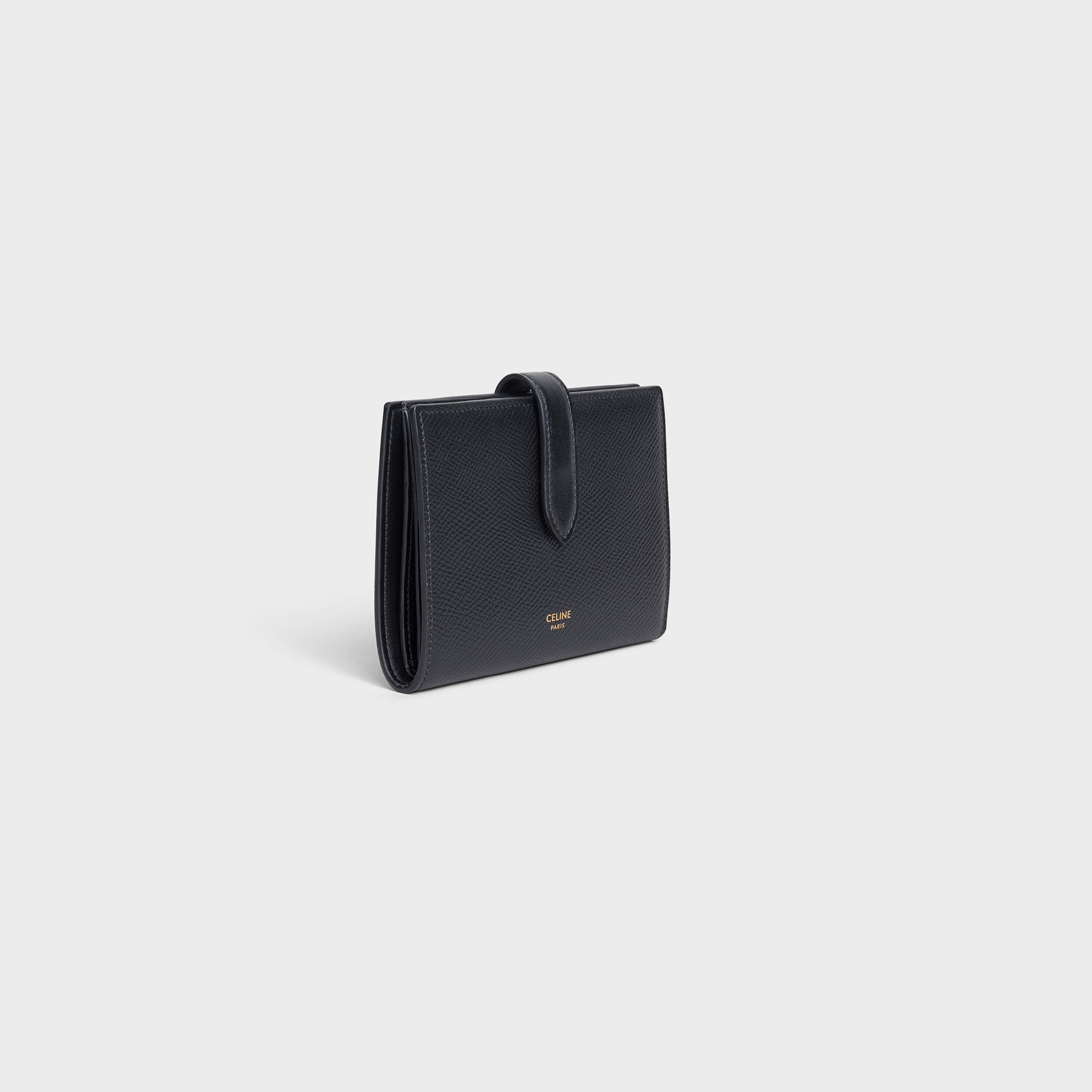 Medium strap wallet in Grained calfskin