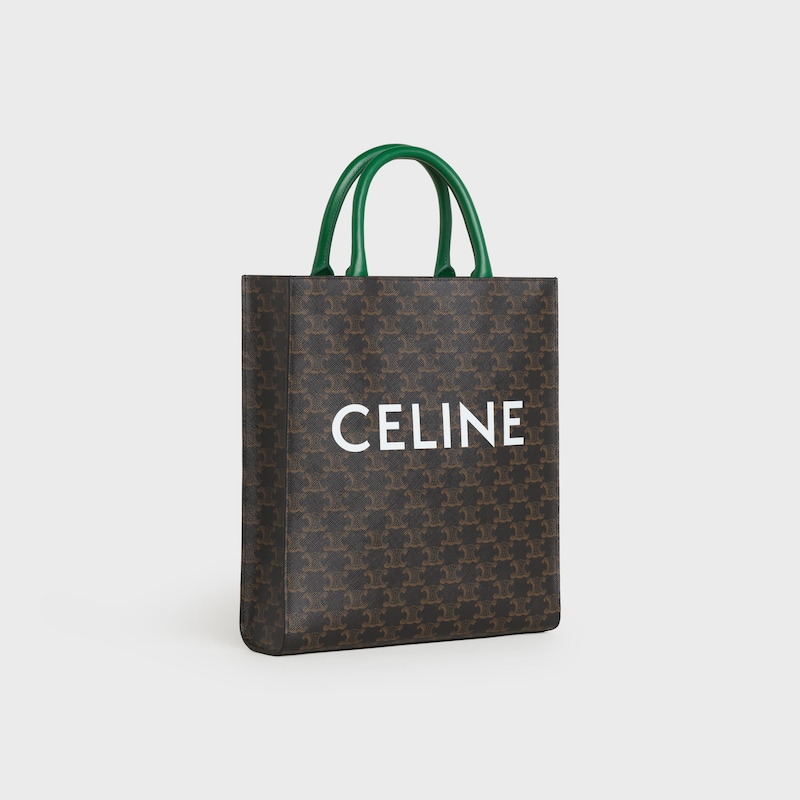 Small Vertical Cabas in Triomphe Canvas with Celine Print | CELINE