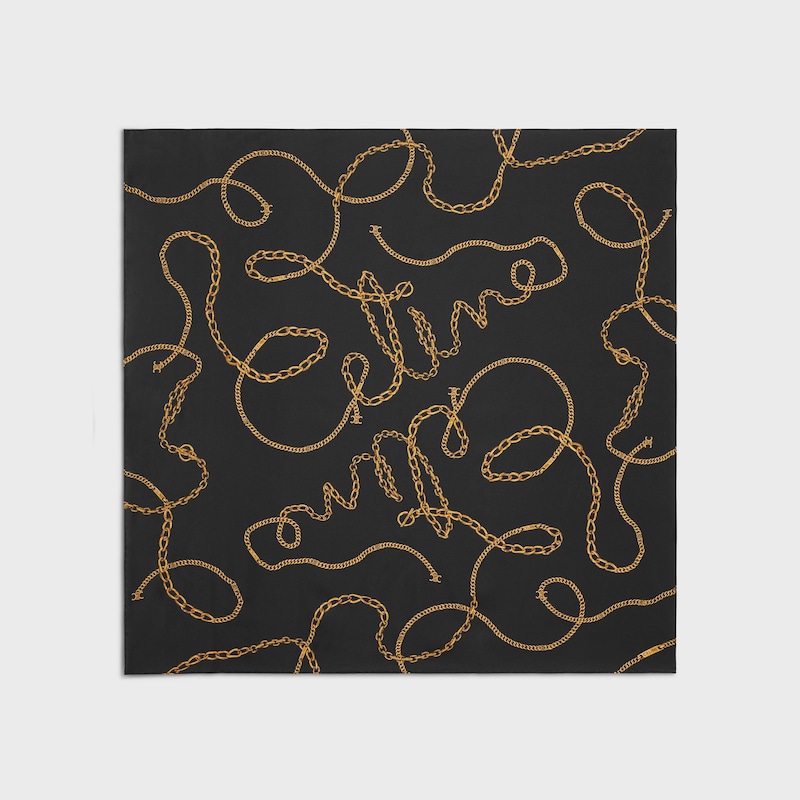 QUADRATISCHER SEIDENTWILL MIT CELINE KETTE | CELINE