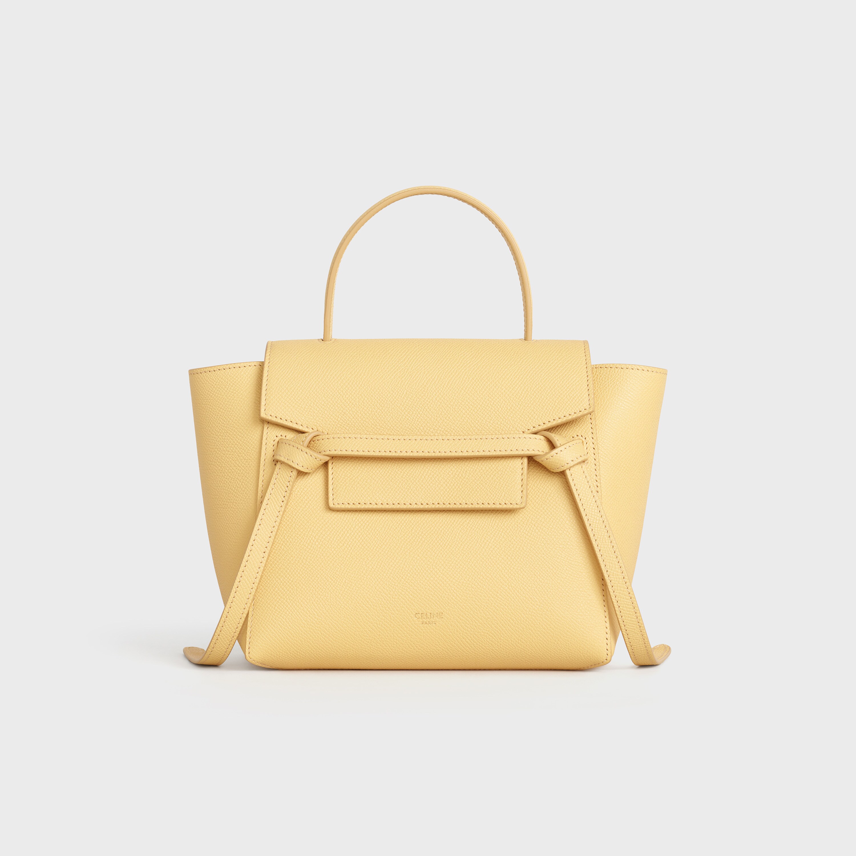 CELINE セリーヌ グレインカーフスキン ナノベルトバッグ ショルダーバッグ ブラック 189003ZVA 38NO