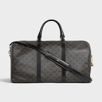 Bolsa de viaje grande de lona Triomphe y piel de becerro - Negro - LA colección LONA TRIOMPHE - 2 | CELINE