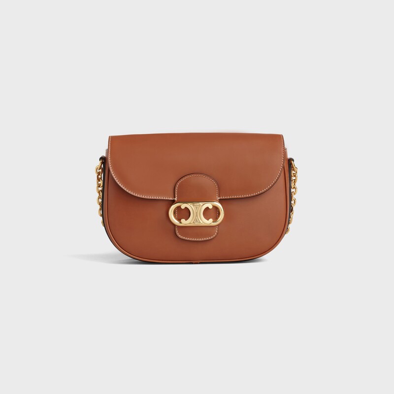 Medium Chain Maillon Triomphe bag in natural calfskin | CELINE