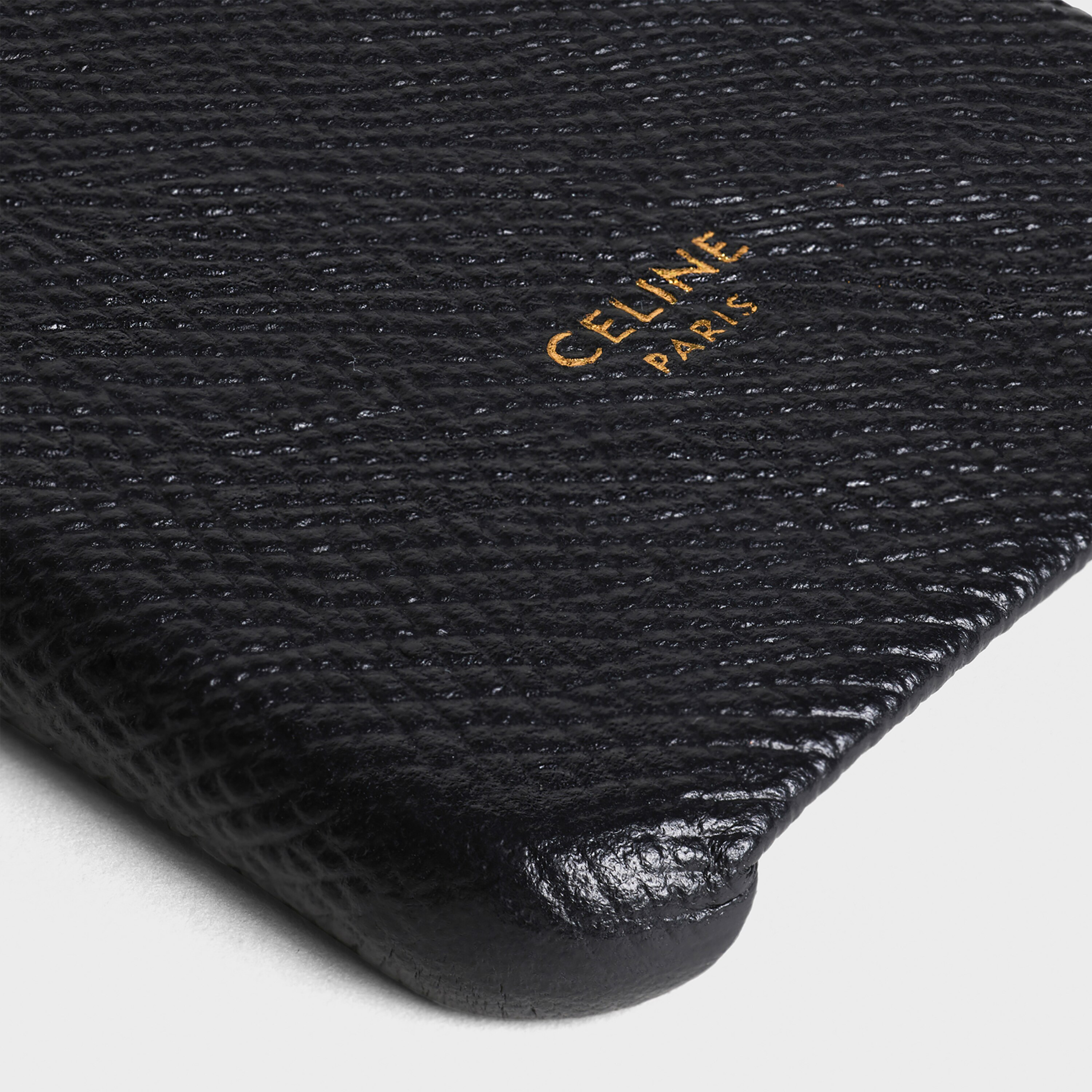 IPHONE X & XS CASE IN GRAINED LAMBSKIN - BLACK | CELINE