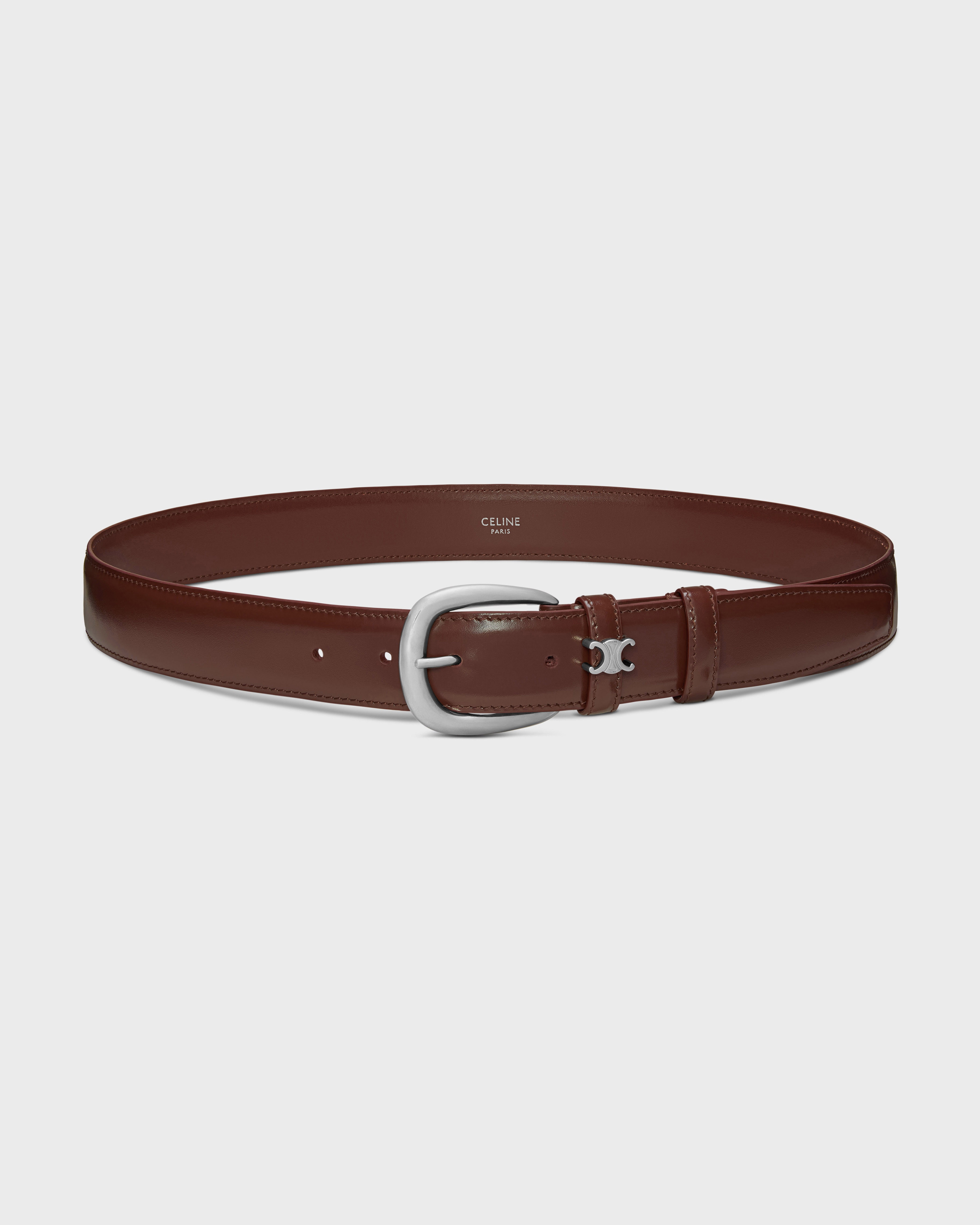VIVIENNE BELT 30MM IN Taurillon Leather - CHESTNUT | CELINE