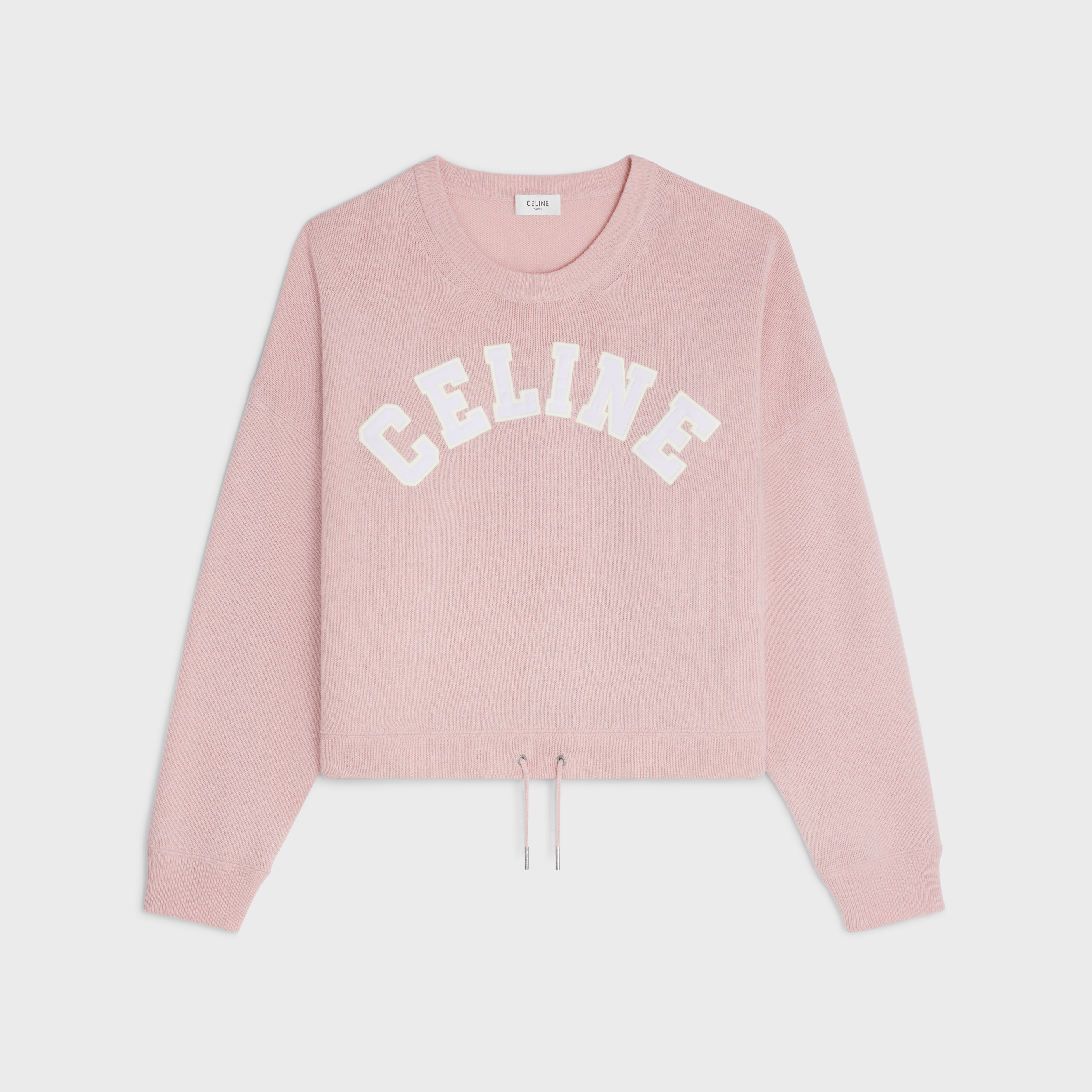 Celine athletic sweater in cashmere wool - Light Pink | CELINE
