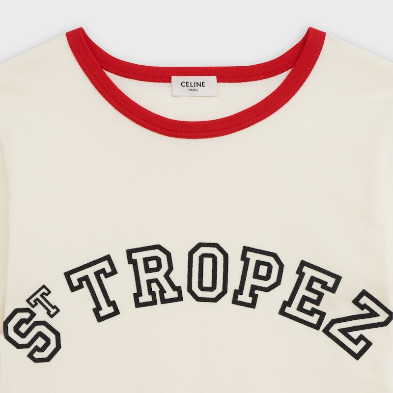 camiseta St Tropez de algodón flocado | CELINE