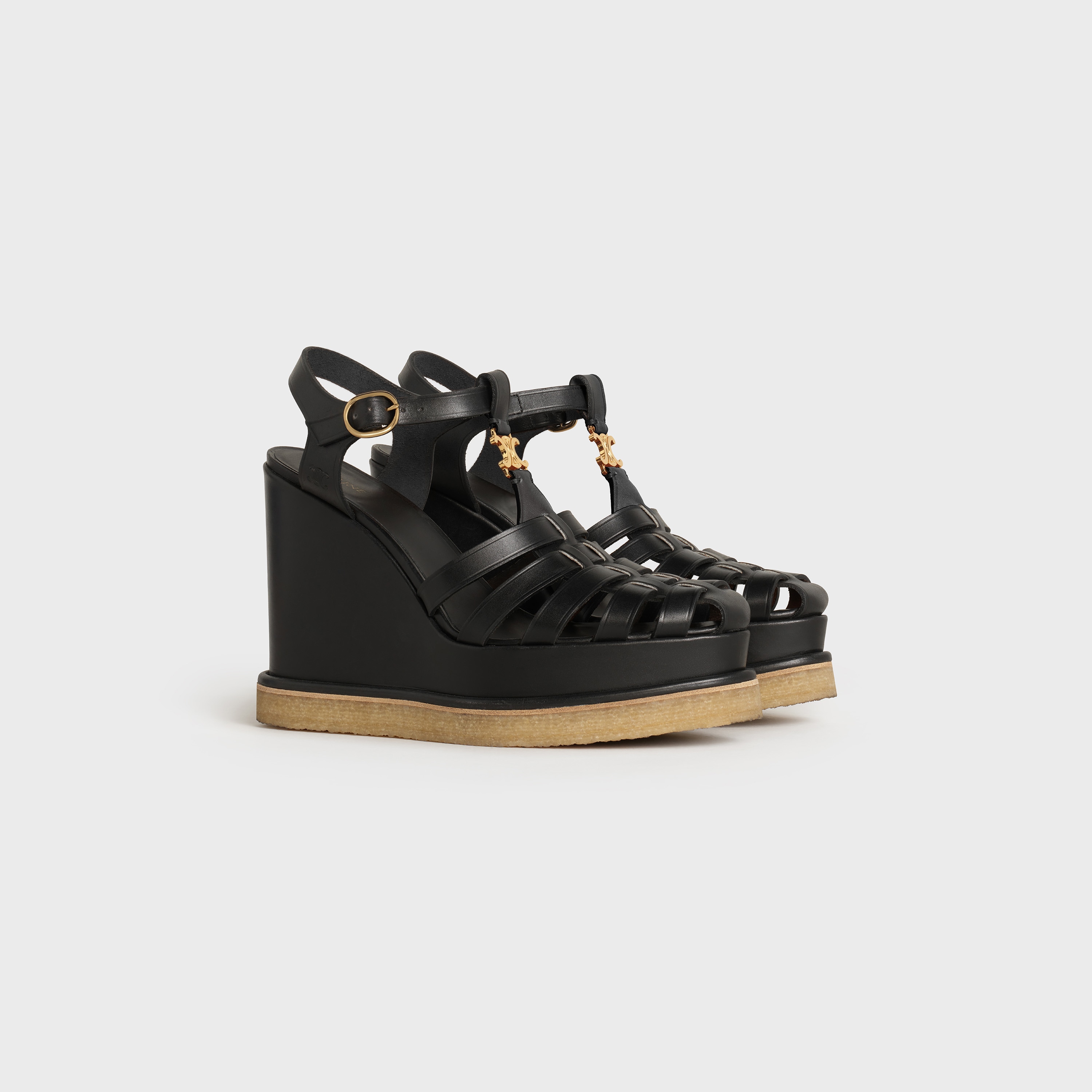 セリーヌ　CELINE サンダル　マノン　MANON Manon Wedge Sandal in Calfskin - null | CELINE