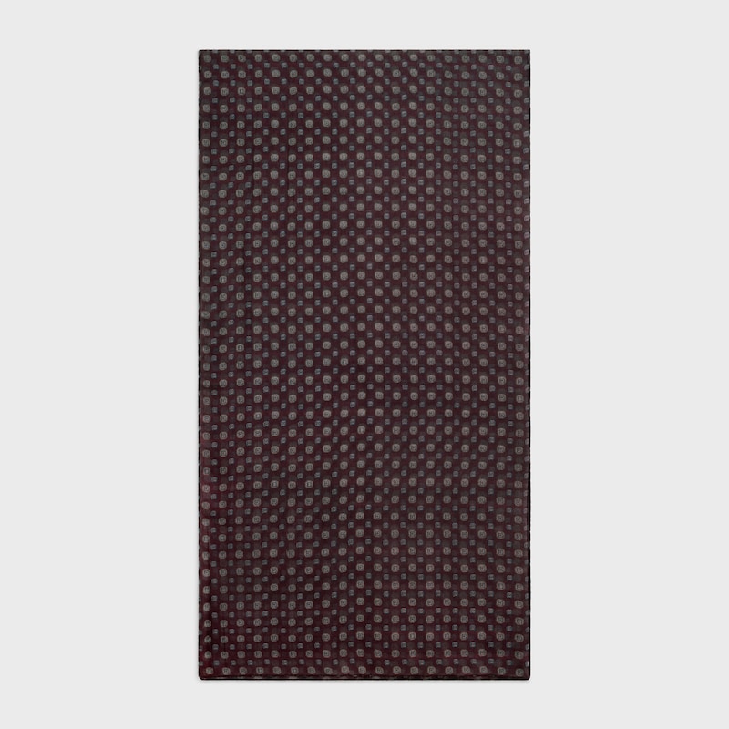 脆餅印花羊絨薄紗披巾 | CELINE