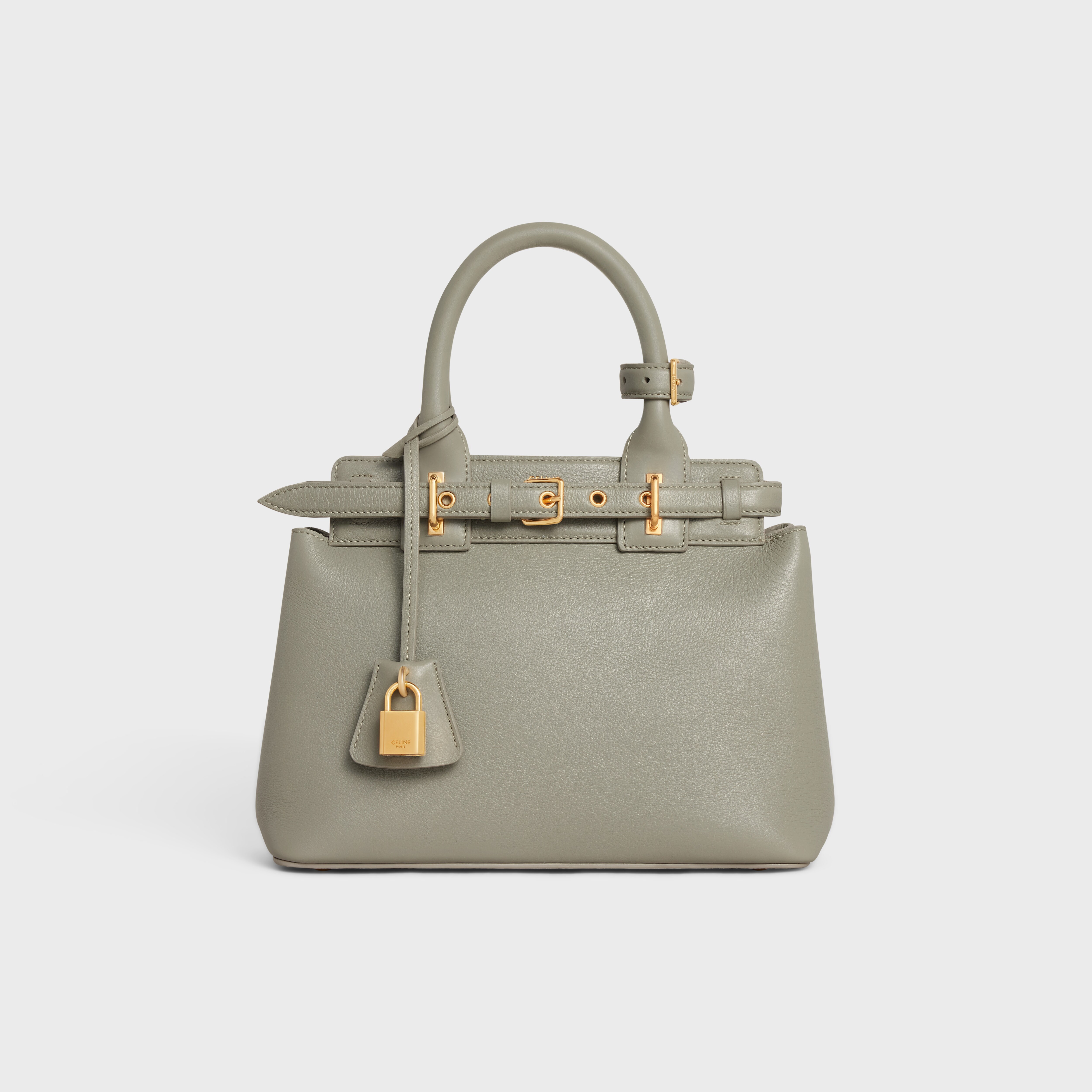 MEDIUM APPOLINE BAG IN SUPPLE CALFSKIN - GREEN CLAY | CELINE