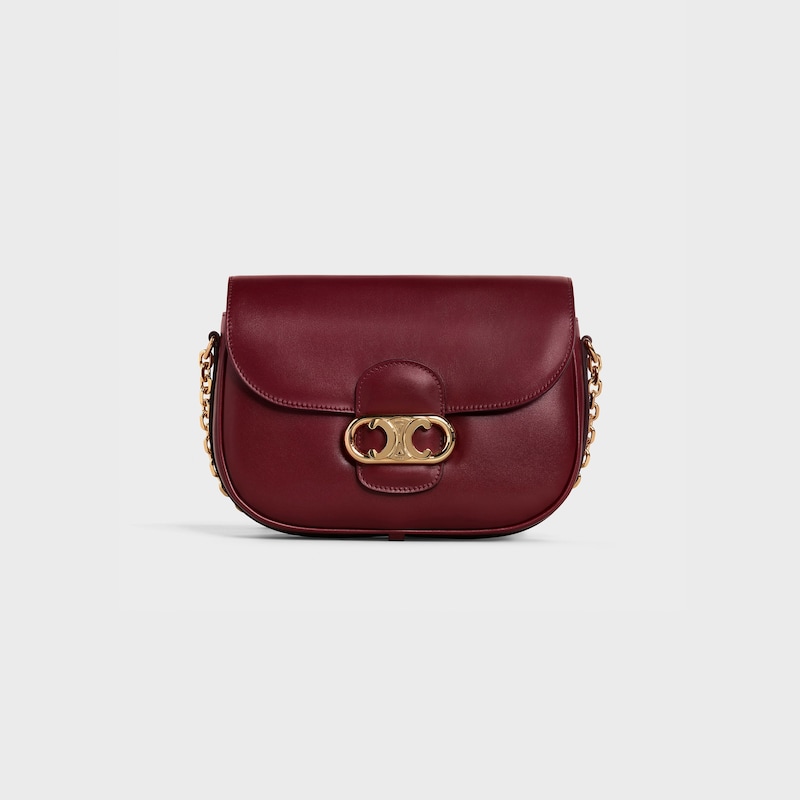 Medium Chain Maillon Triomphe bag in shiny calfskin | CELINE