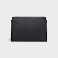 Portadocumentos de piel de becerro con textura granulada - Negro - 390 RUE SAINT-HONORE - 2 | CELINE