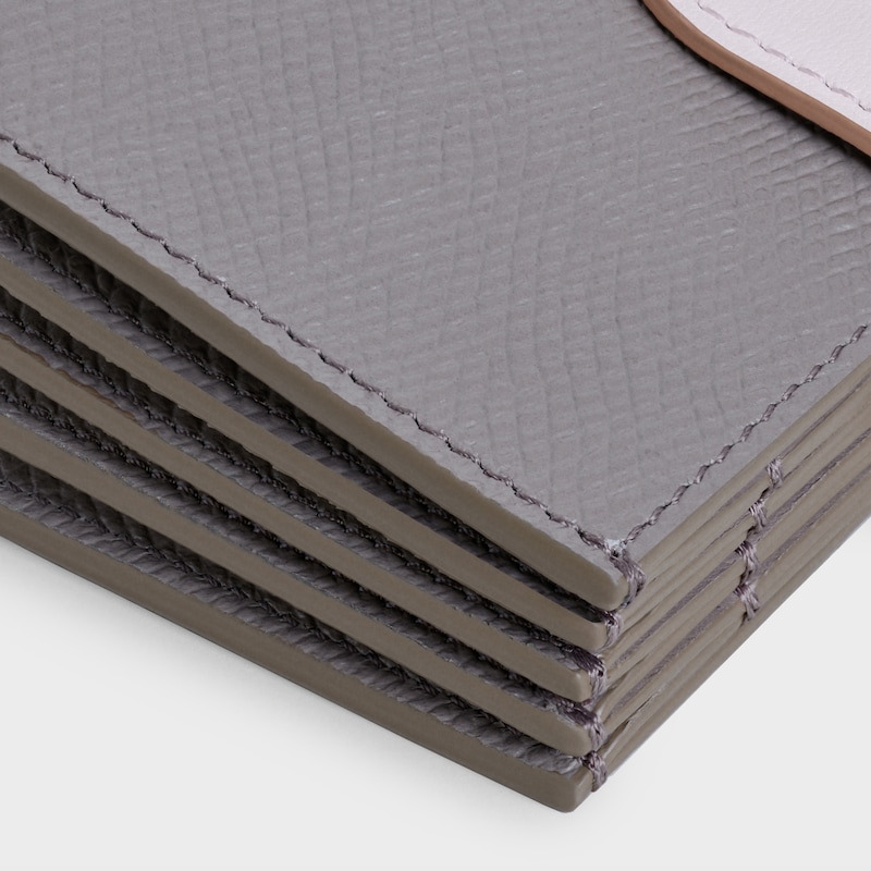 Porte-cartes accord&eacute;on Veau grain&eacute; bicolore | CELINE