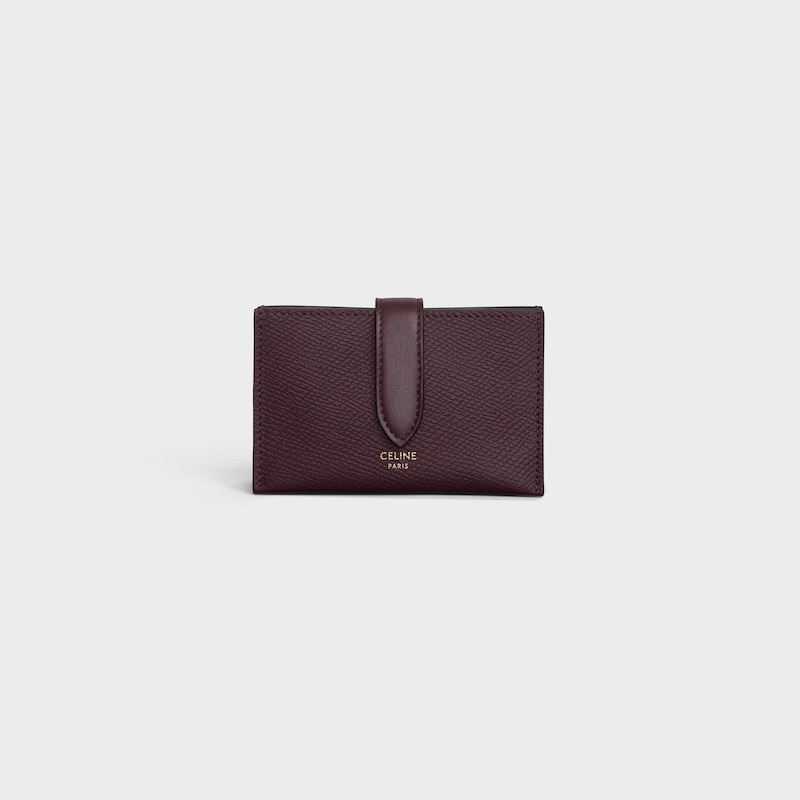 Accordeon card holder in Grained calfskin | CELINE