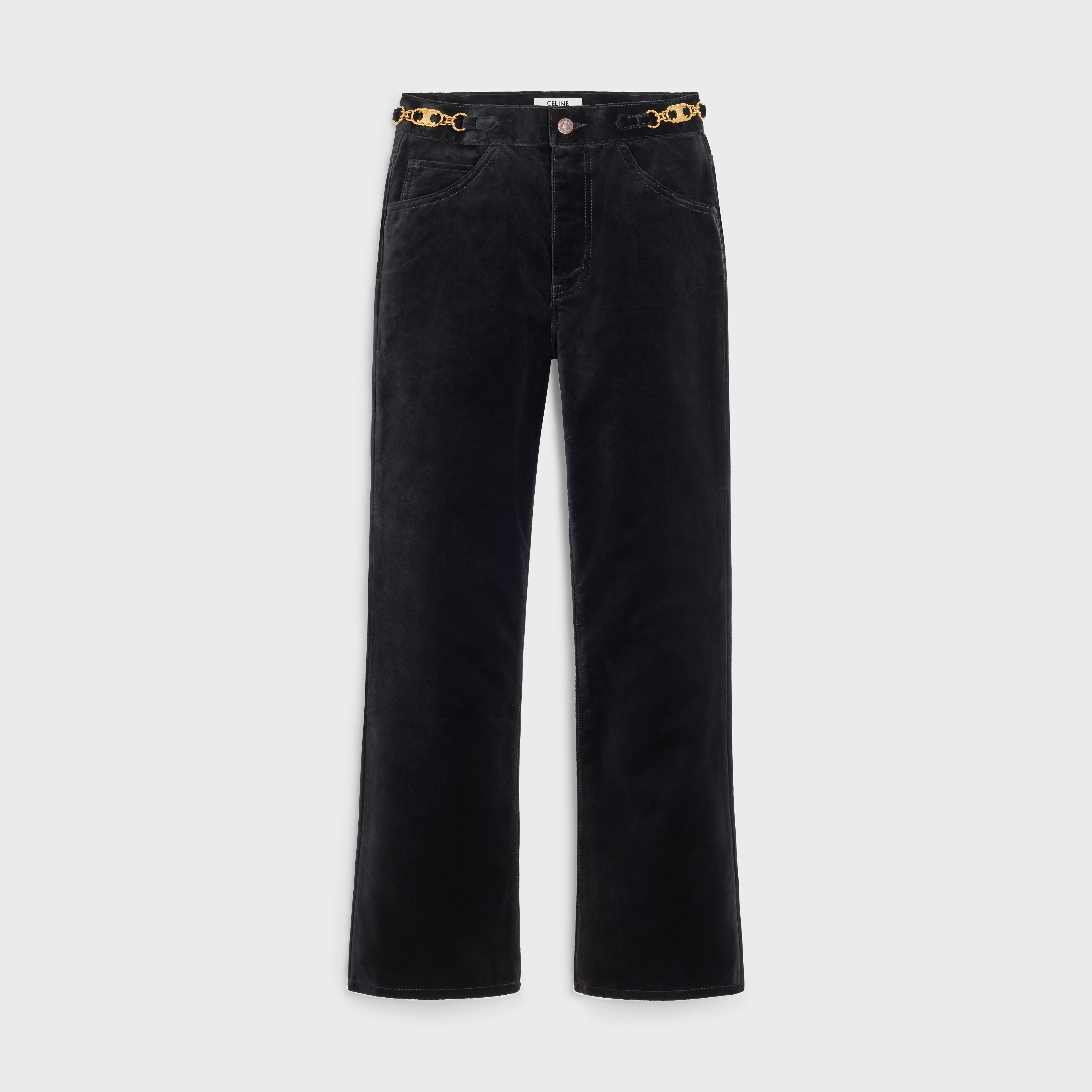 velvet flared jeans