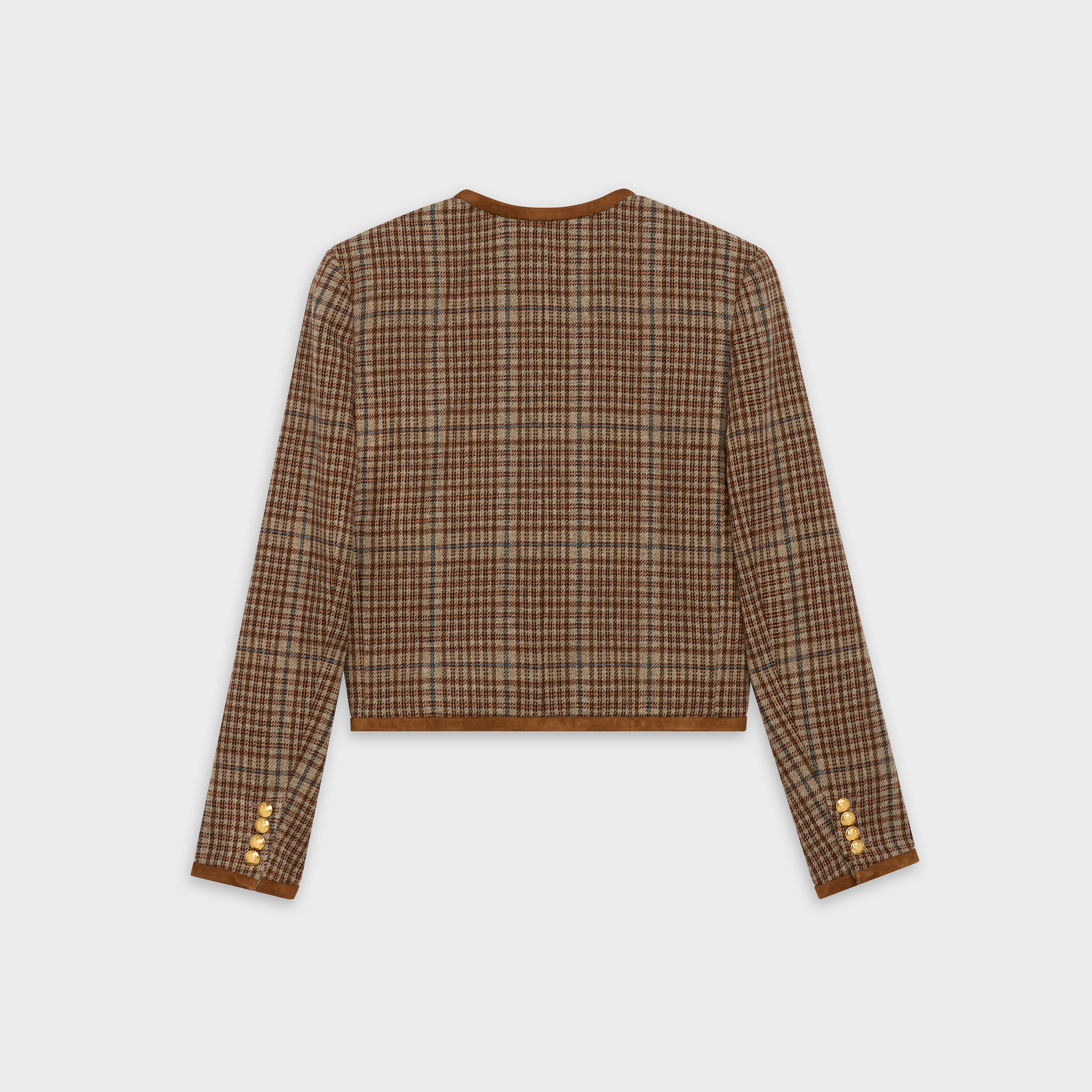 Jaqueta 'chasseur' em tweed xadrez - Não especificado | CELINE