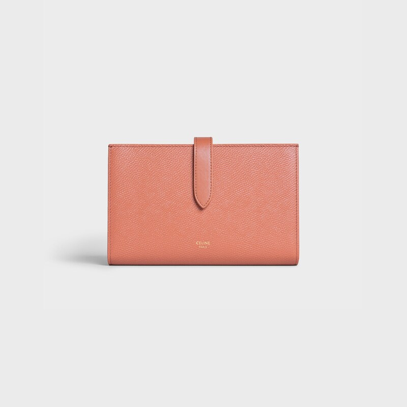 Large strap wallet in Grained calfskin | CELINE