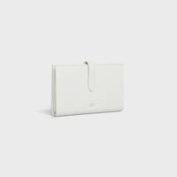 Cartera grande de piel de becerro con textura granulada y correa - Blanco - 390 RUE SAINT-HONORE - 2 | CELINE