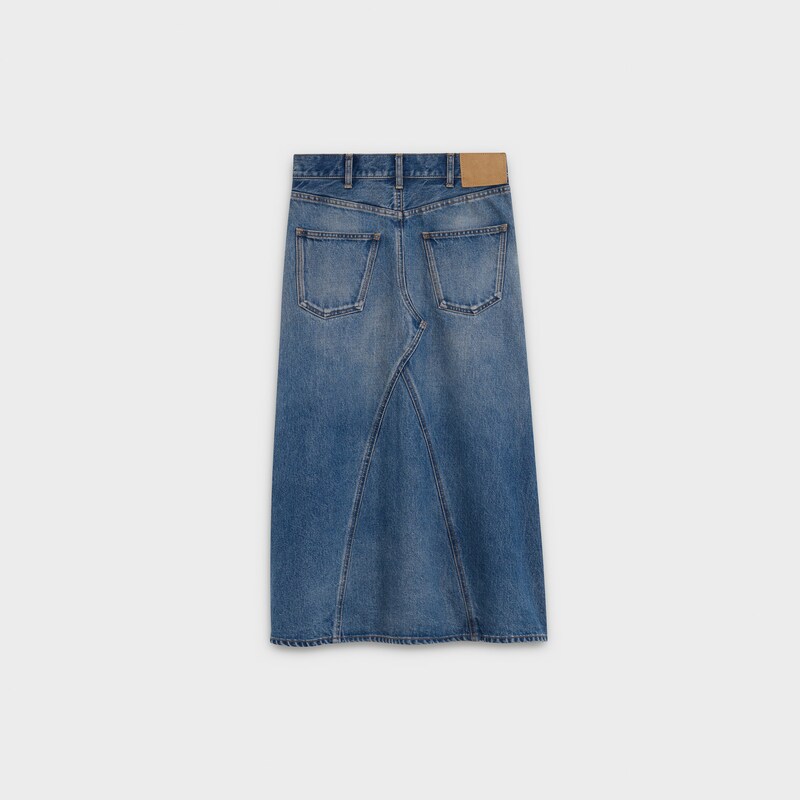 jupe longue denim classic stone | CELINE