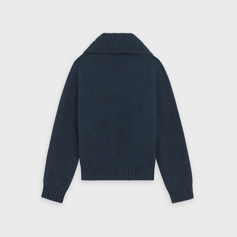 OPEN-COLLAR SWEATER IN SEAMLESS CASHMERE | CELINE