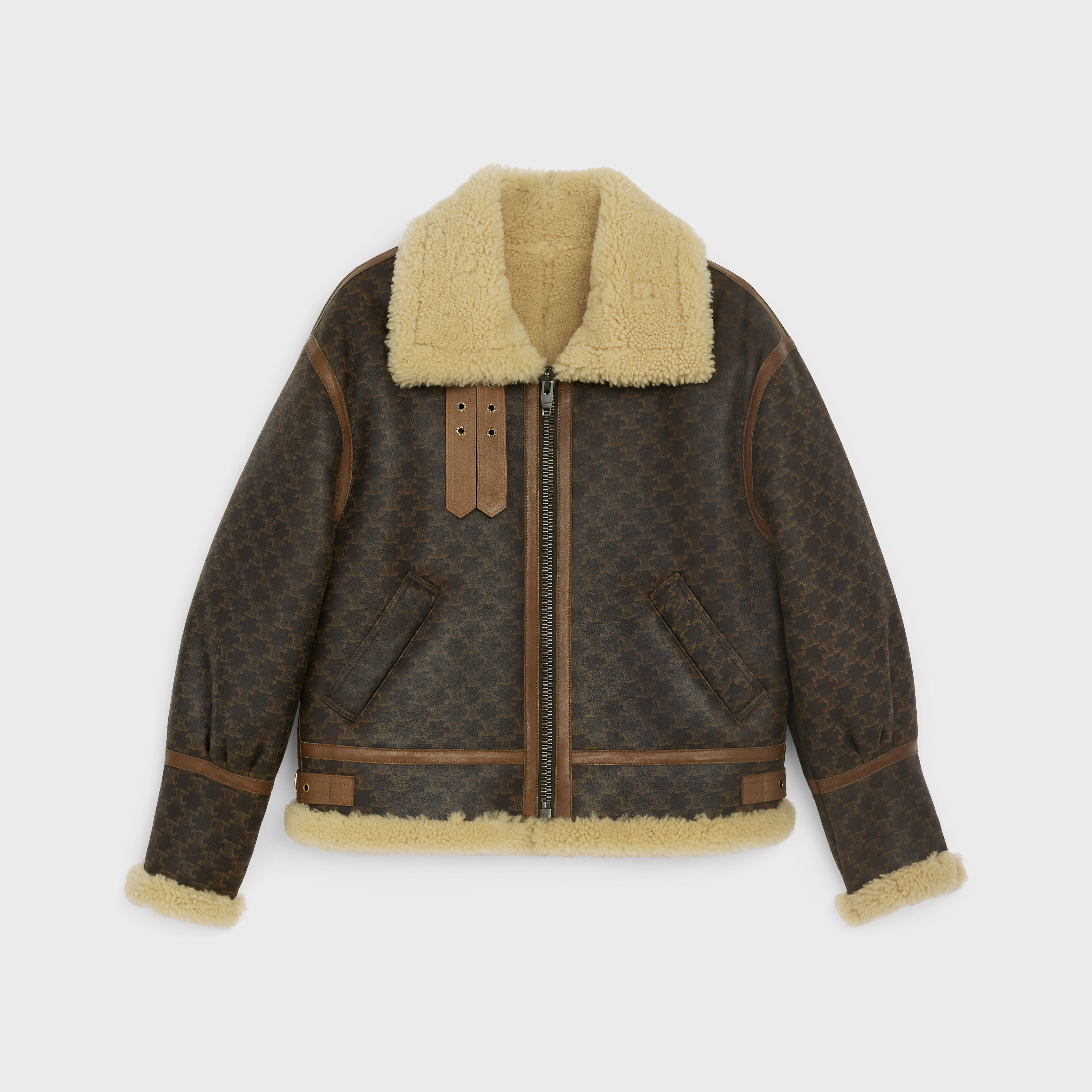 MONOGRAM SHEARLING BOMBER JACKET 