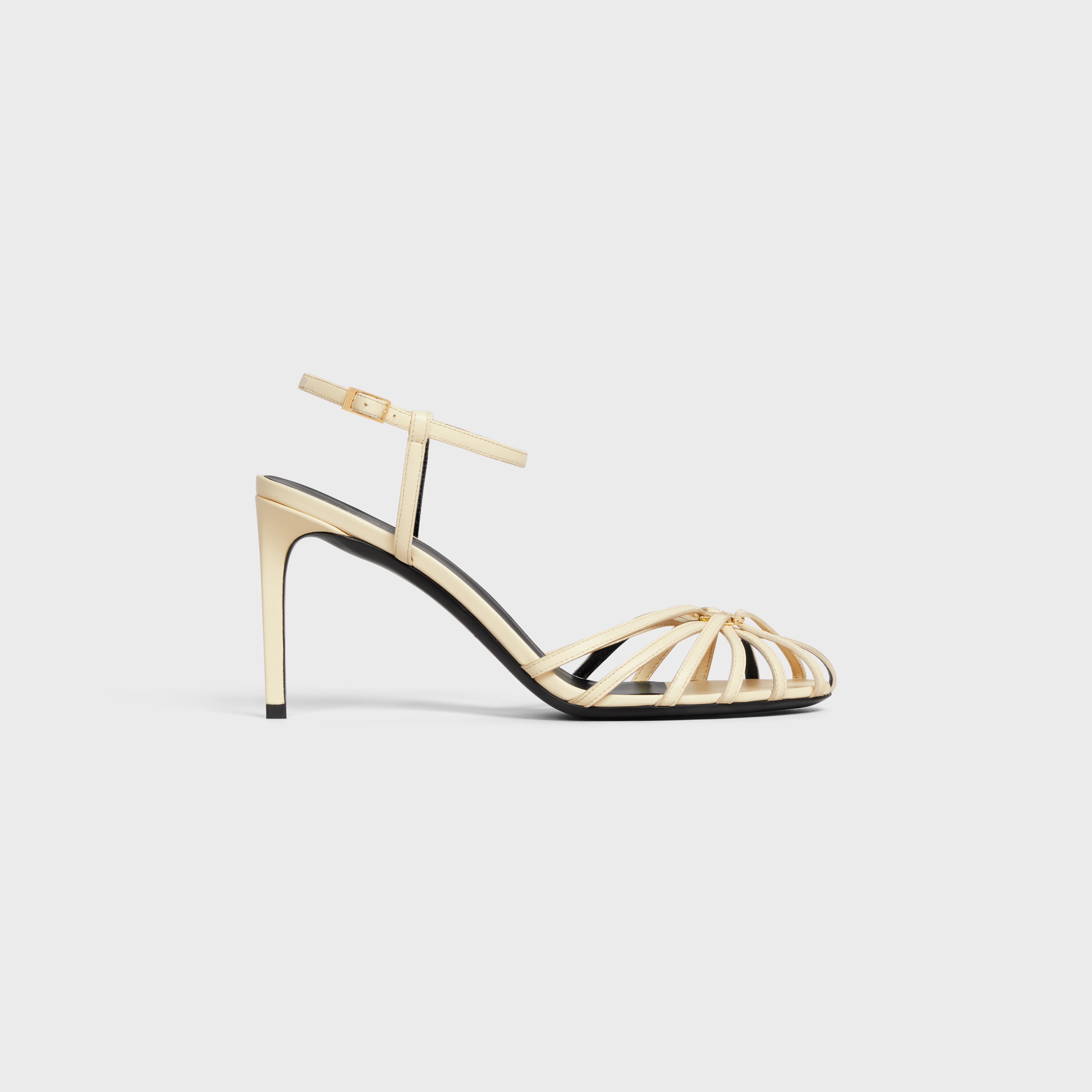 CELINE TRIOMPHE SANDAL IN CALFSKIN - SOFT YELLOW | CELINE