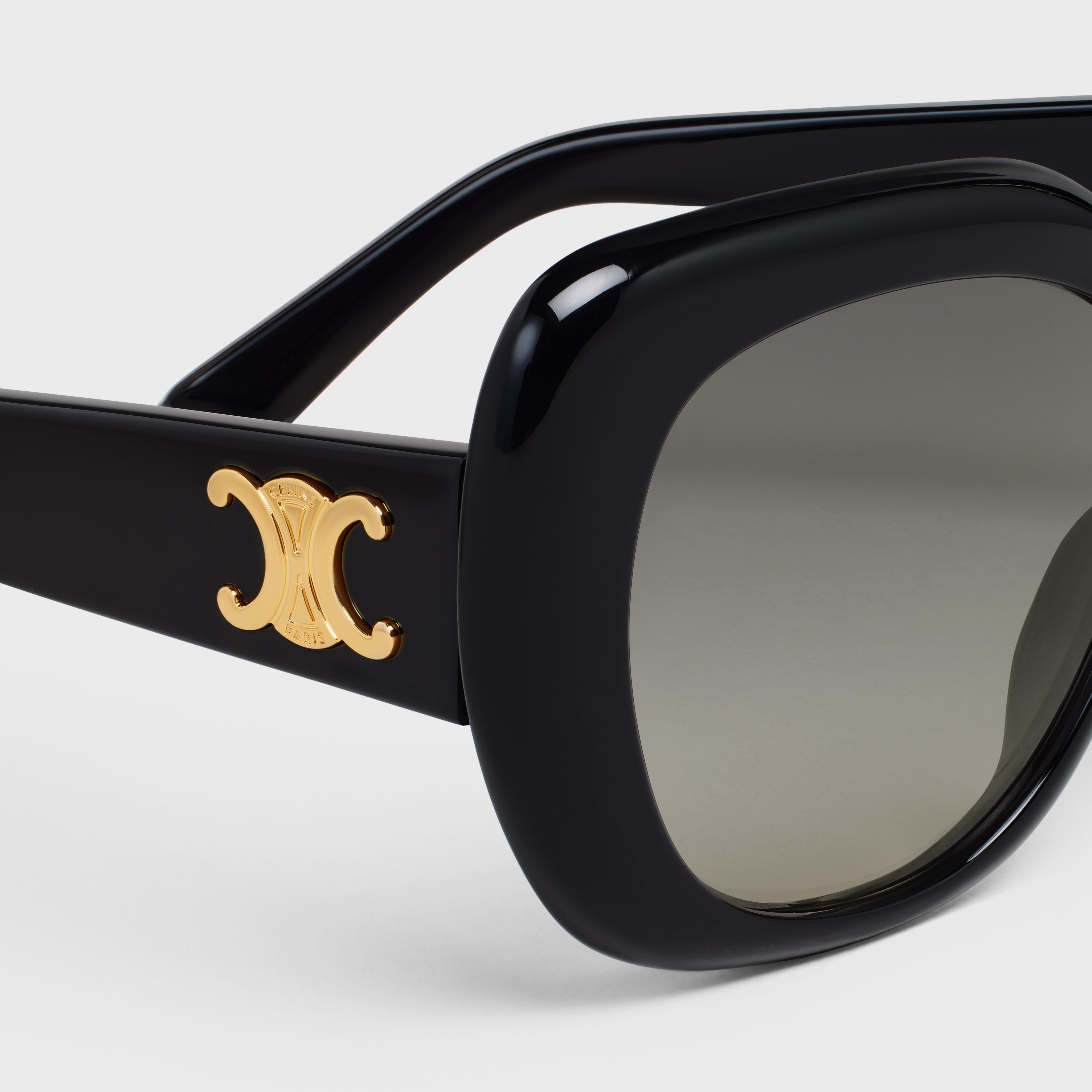 TRIOMPHE 06 SUNGLASSES IN ACETATE - BLACK