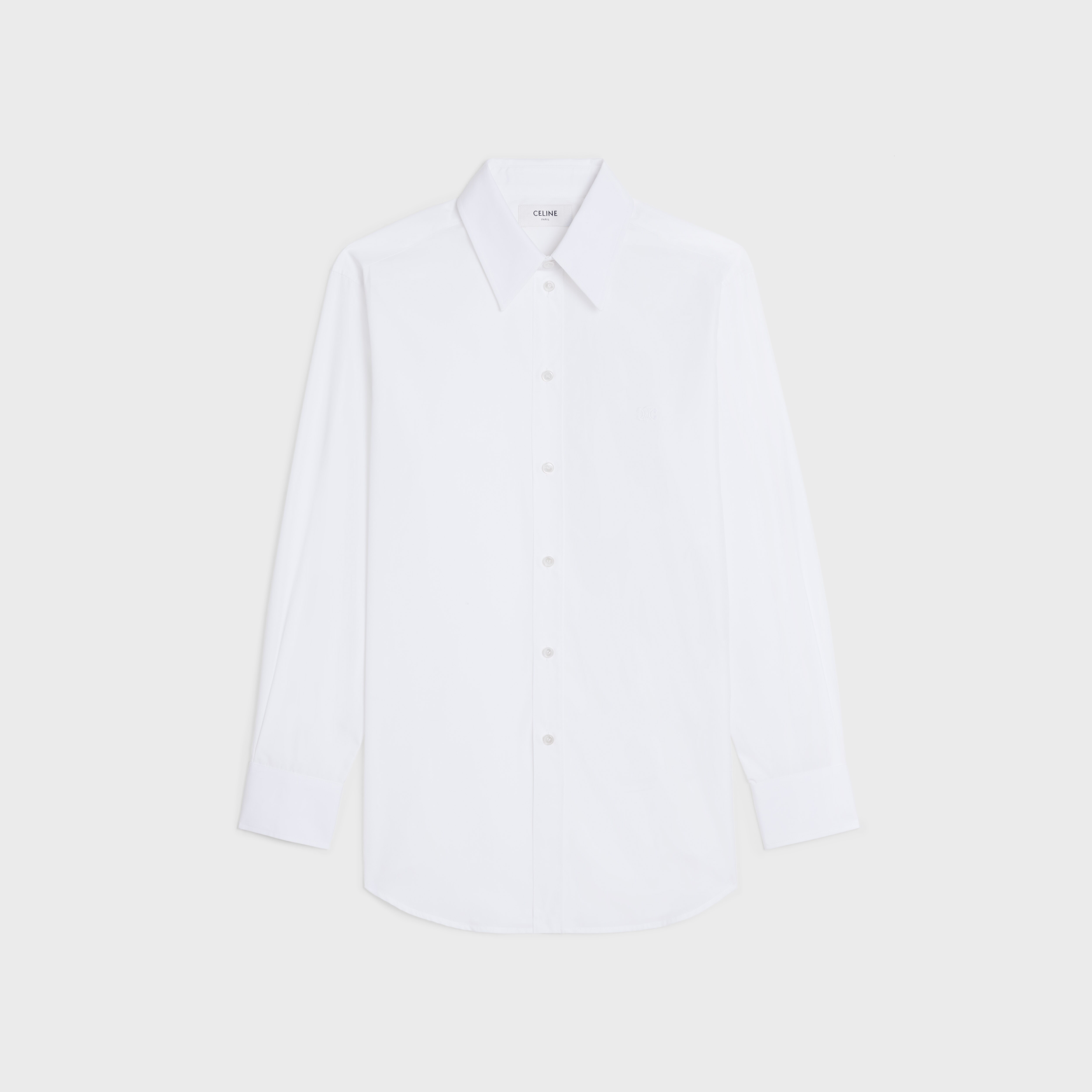 BOYFRIEND SHIRT IN COTTON POPLIN - WHITE | CELINE