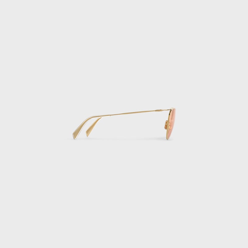 Metal Frame 11 Sunglasses with Glitter Lenses | CELINE