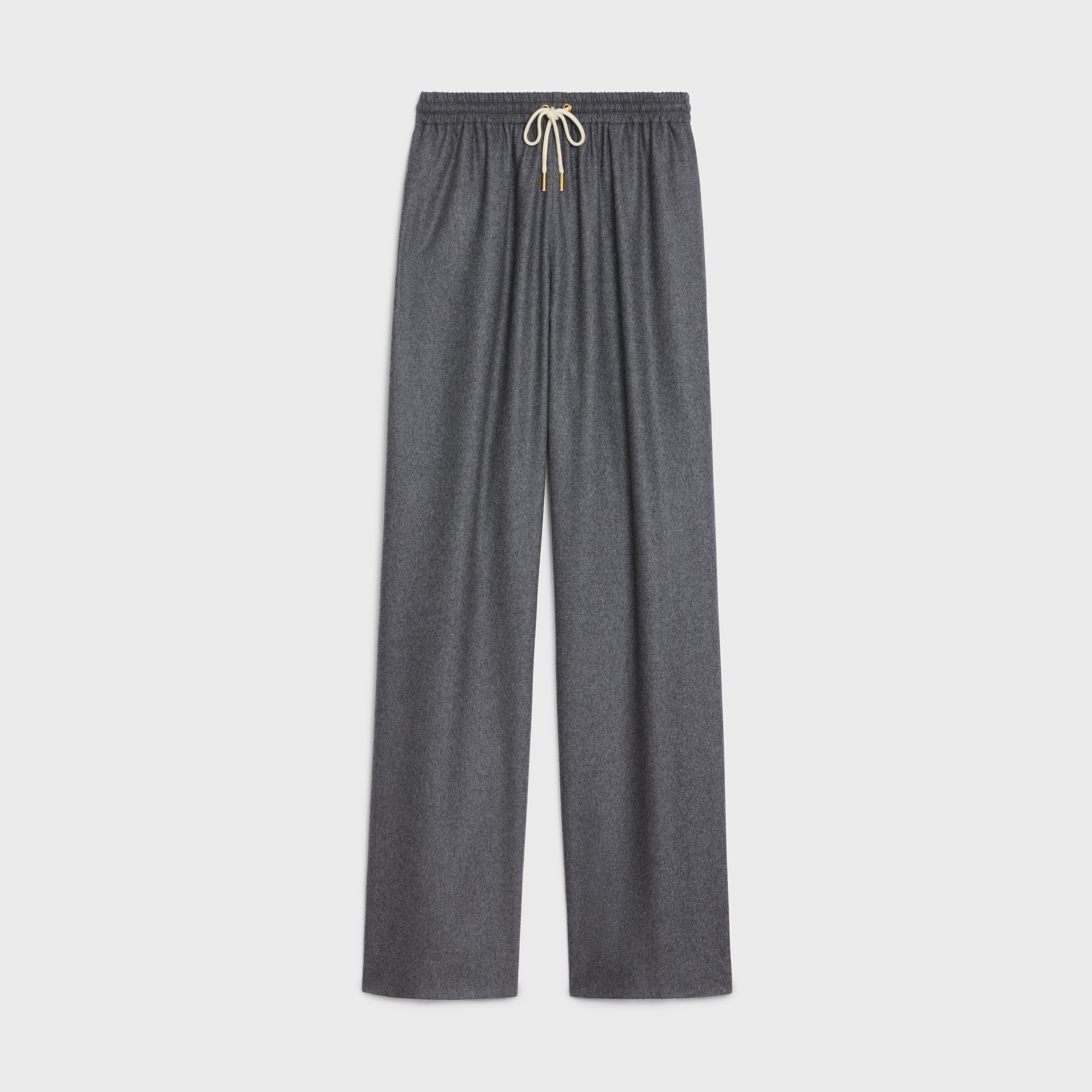 Straight jogging pants in Cashmere flannel Gris CELINE