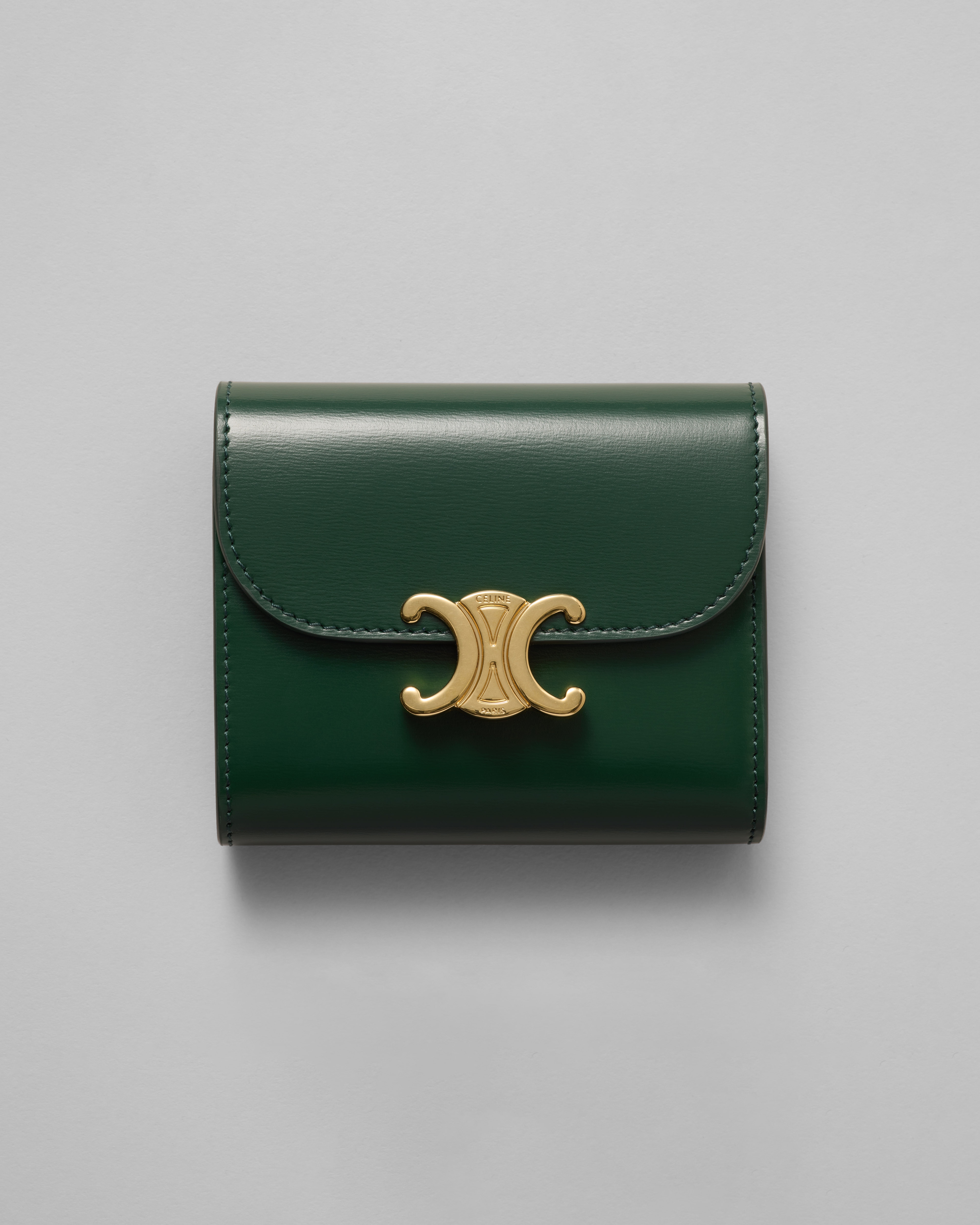 CELINE スモールフラップウォレット トリオンフ スモール フラップウォレット トリオンフ / シャイニーカーフスキン