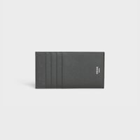 Tarjetero compacto de piel de becerro con textura granulada - Gris - 390 RUE SAINT-HONORE - 1 | CELINE