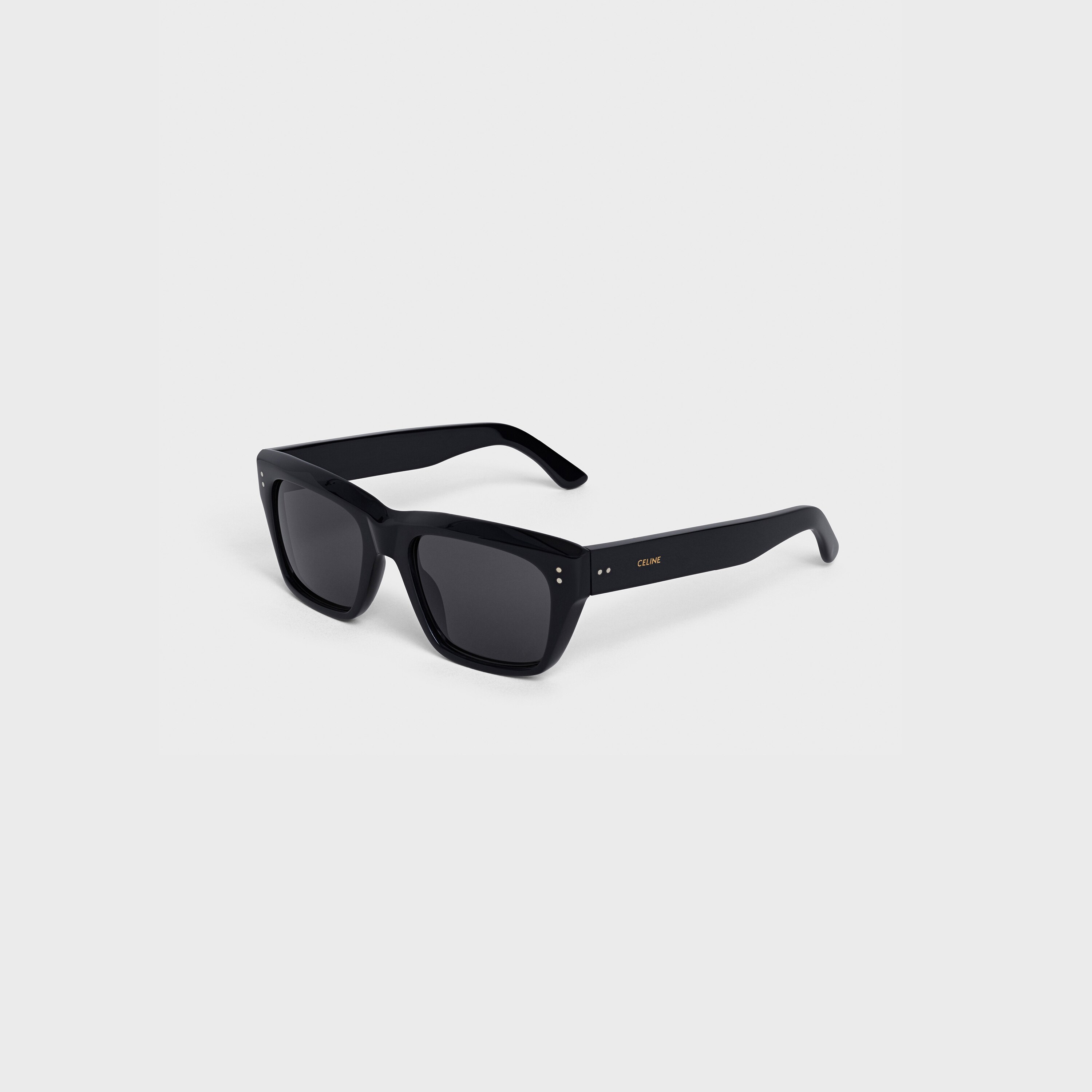 Black Frame 01 Sunglasses in Acetate with Polarized Lenses Black - 4S060CPLP.38NO