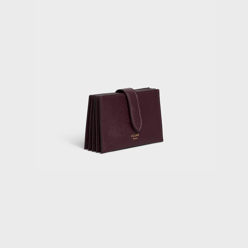 Accordeon card holder in Grained calfskin | CELINE