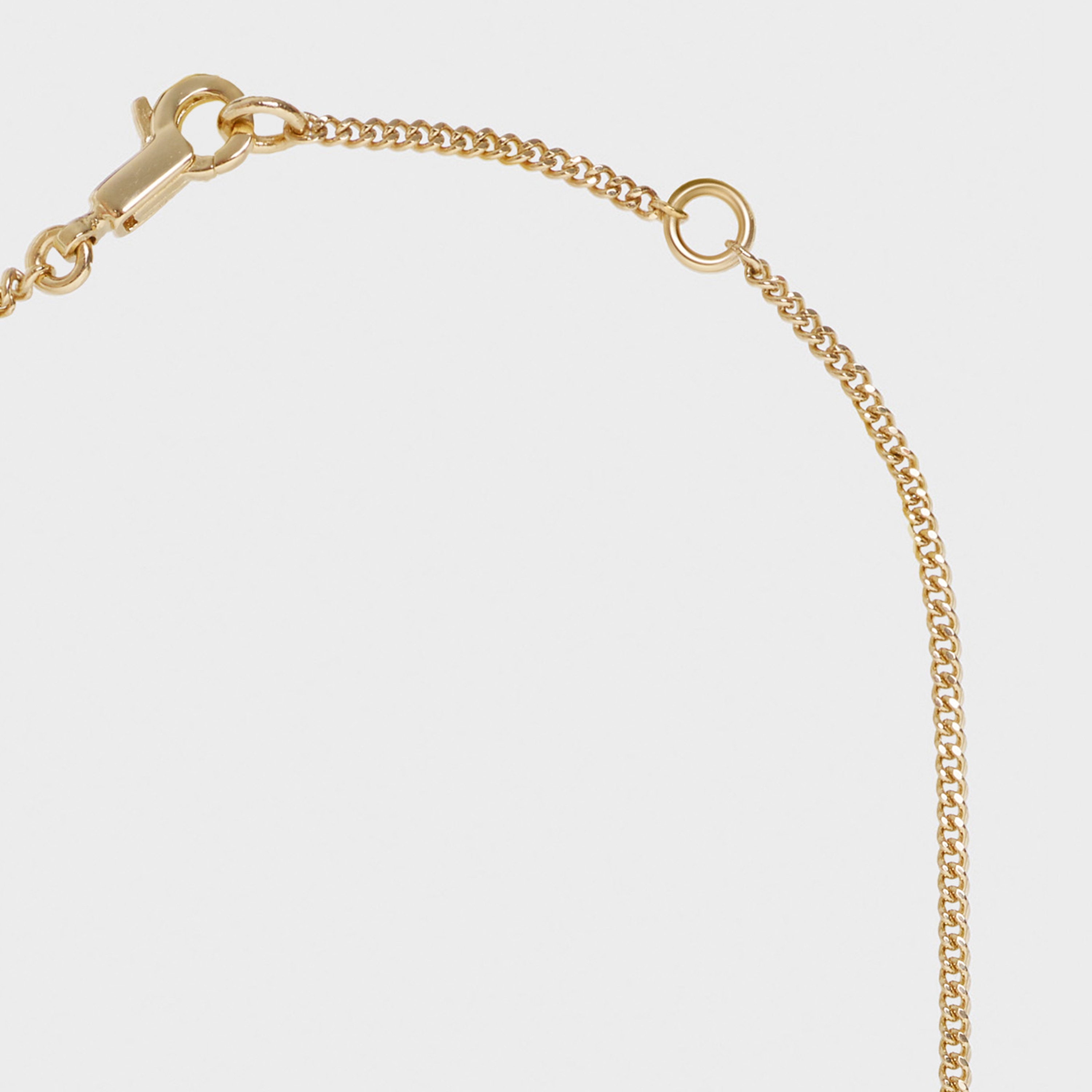 Alphabet I Necklace in Brass with Gold 