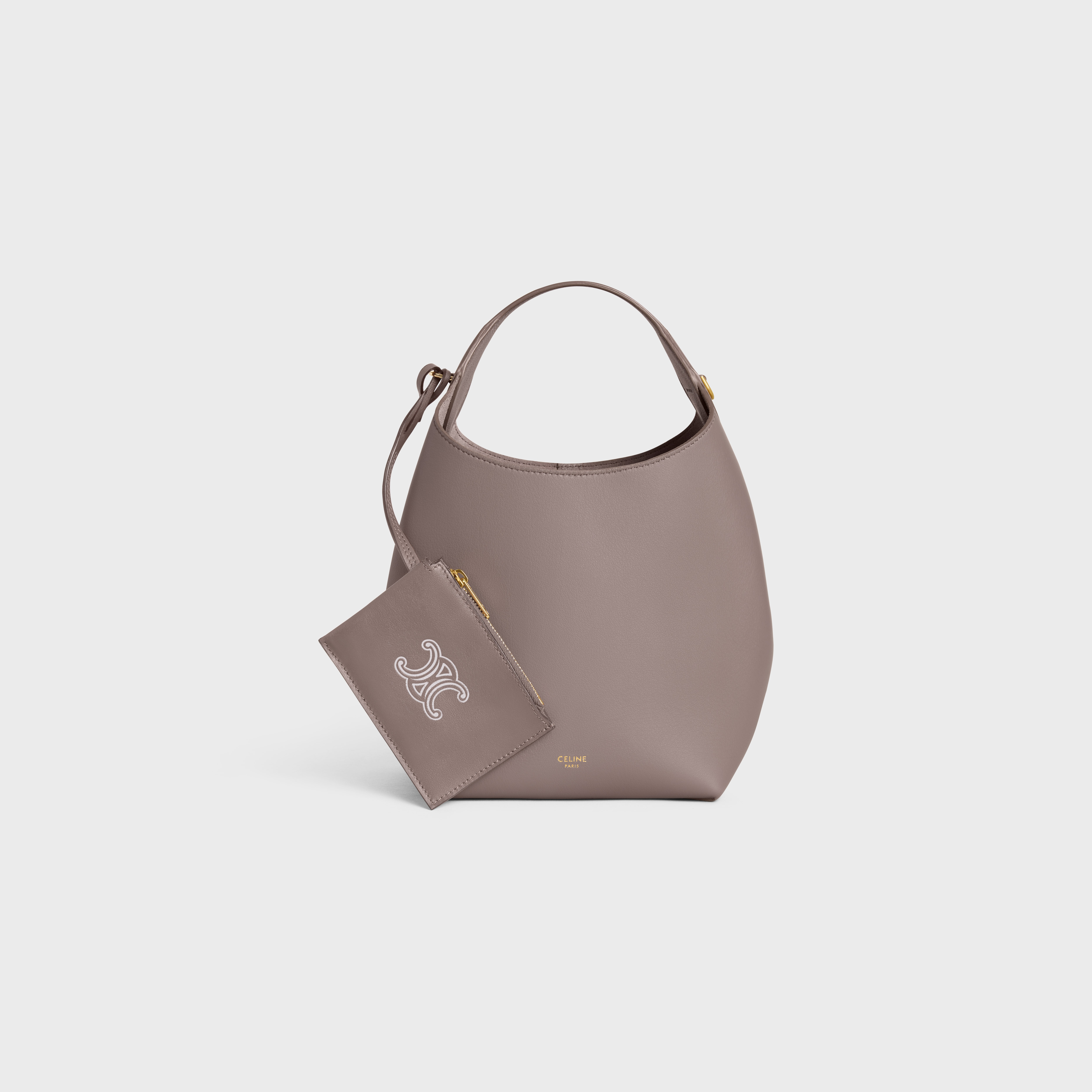 スモール ホーボー / サプルスムースカーフスキン - ぺブル | CELINE